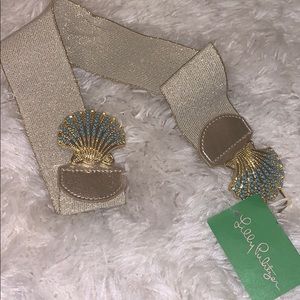 Lilly Pulitzer “Emmett belt” in gold metallic